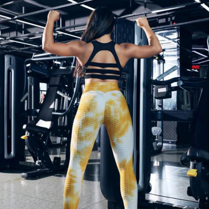 Των καυτών γυναικών Saling υψηλές μέσης Tummy ελέγχου δεσμός-χρωστικών ουσιών φυσαλίδων γιόγκας περικνημίδες Tik Tok εσωρούχων αθλητικής γιόγκας εσωρούχων λεπτές ισχίο-επάνω