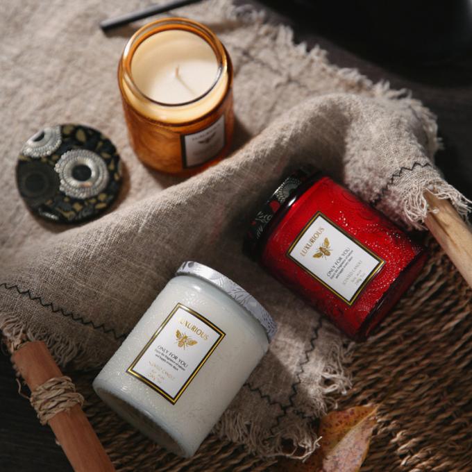 Η χονδρική μίνι τροπική σόγια σημαδεύει τη Scented σόγιας κεριών Scented γυαλιού κεριών συνήθεια ετικετών κεριών ιδιωτική