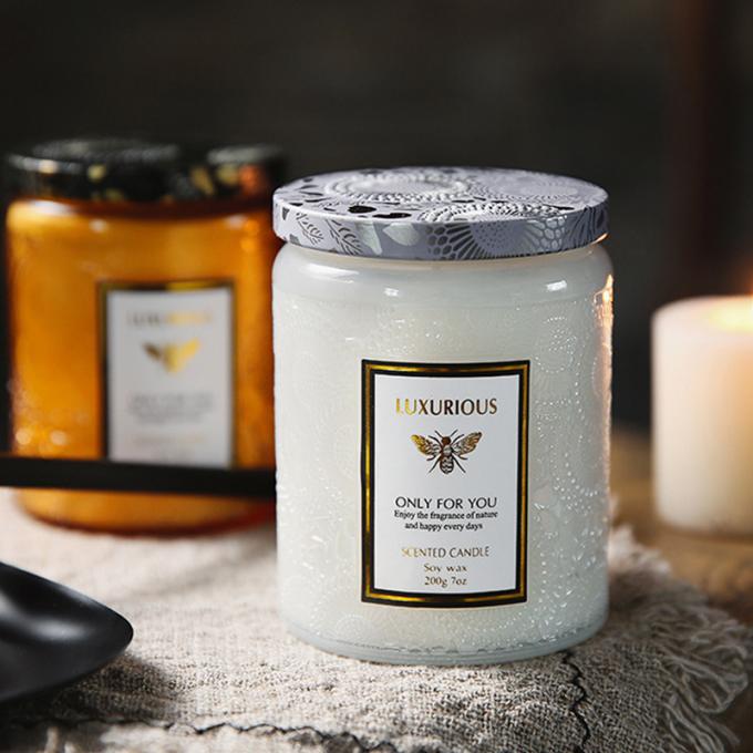 Η χονδρική μίνι τροπική σόγια σημαδεύει τη Scented σόγιας κεριών Scented γυαλιού κεριών συνήθεια ετικετών κεριών ιδιωτική