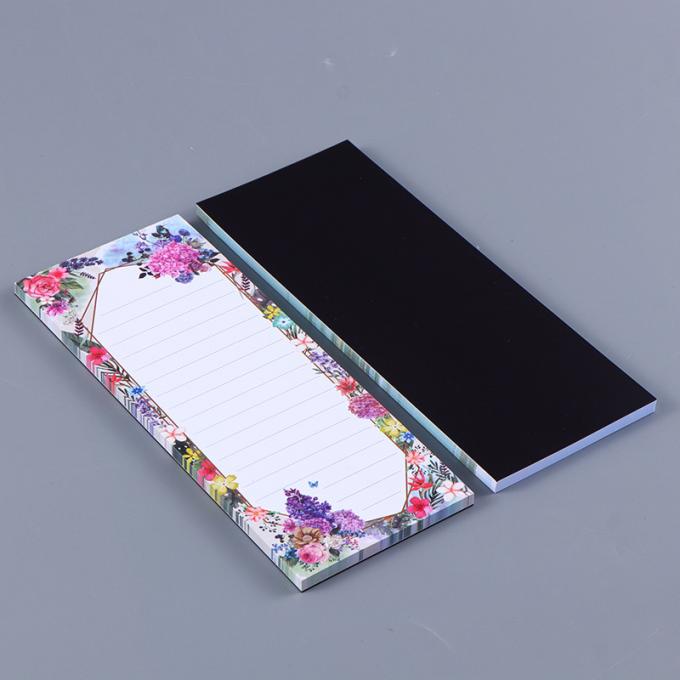 Χονδρικά Floral μαγνητικά σημειωματάρια συνήθειας σχεδίου για να κάνει τον κατάλογο για τις κολλώδεις σημειώσεις μαγνητών ψυγείων καταλόγων παντοπωλείων