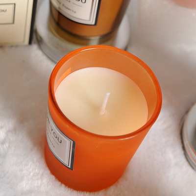 Tapered Jar Soy Wax Candles , smokeless scented candles 80mm Size