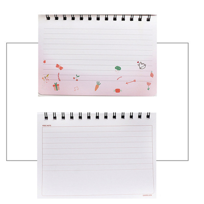 Cartoon Diary Journal Notebook , 8cmx10.5cm Spiral Bound Plain Notebook