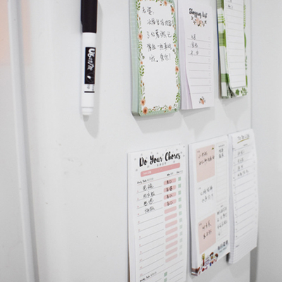 8cmx16cm Diary Journal Notebook , Grocery List Magnetic Pad For Fridge