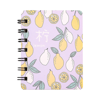 Hardcover Spiral Bound Unlined Notebook A6 Size Multi Color 80 Sheets