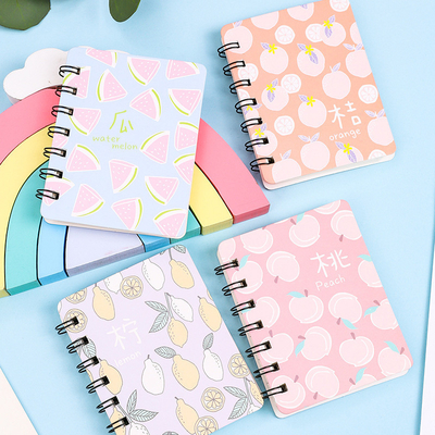 Hardcover Spiral Bound Unlined Notebook A6 Size Multi Color 80 Sheets