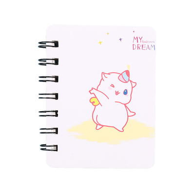 Hardcover Spiral Bound Unlined Notebook A6 Size Multi Color 80 Sheets