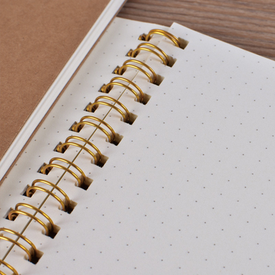 kraft hardcover A5 Spiral Bound Lined Notebook 142mm x 212mm Daily Use
